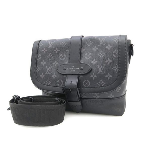 Louis Vuitton Monogram Eclipse Saumur Messenger Shoulder Bag - Picture 1 of 6